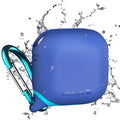 Coque Waterproof avec Mousqueton AirPods 4 Bleu