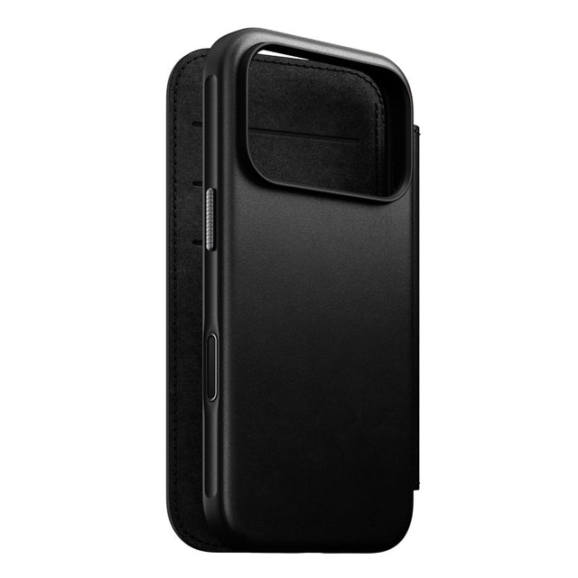 Folio Modern cuir iPhone 18 Pro / iPhone 17 Pro Noir