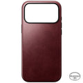 Coque Modern Horween cuir iPhone 18 Pro Max / 17 Pro Max Burgundy