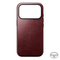 Coque Modern Horween cuir iPhone 18 Pro / 17 Pro Burgundy