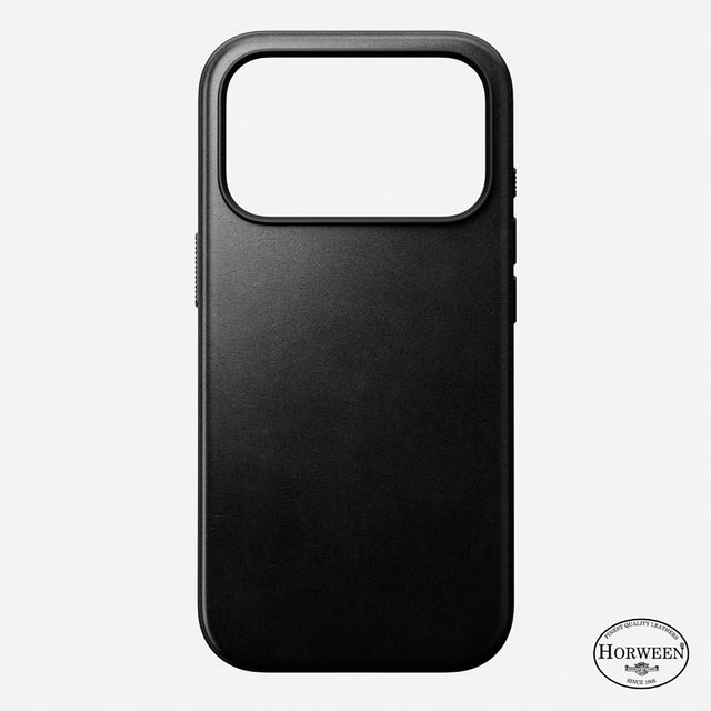 Coque Modern Horween cuir iPhone 18 Pro / 17 Pro Noir