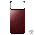 Coque arrière magnétique cuir Horween iPhone 18 Pro Max / 17 Pro Max Burgundy