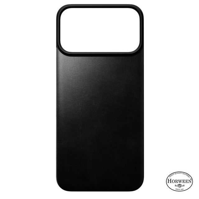Coque arrière magnétique cuir Horween iPhone 18 Pro Max / 17 Pro Max Noir