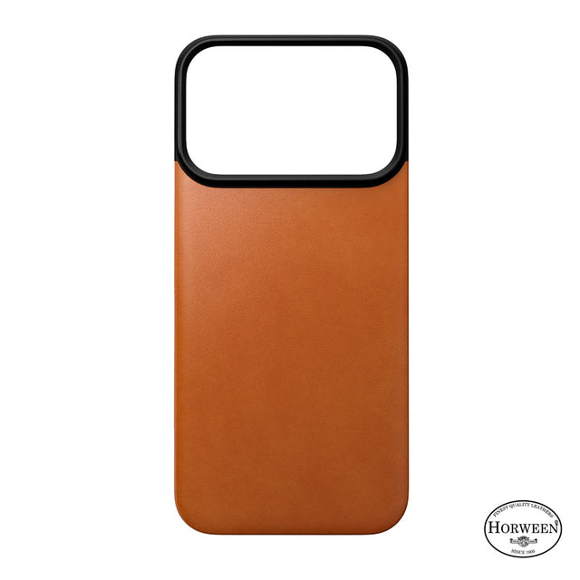 Coque arrière magnétique cuir Horween iPhone 18 Pro / iPhone 17 Pro Saddle