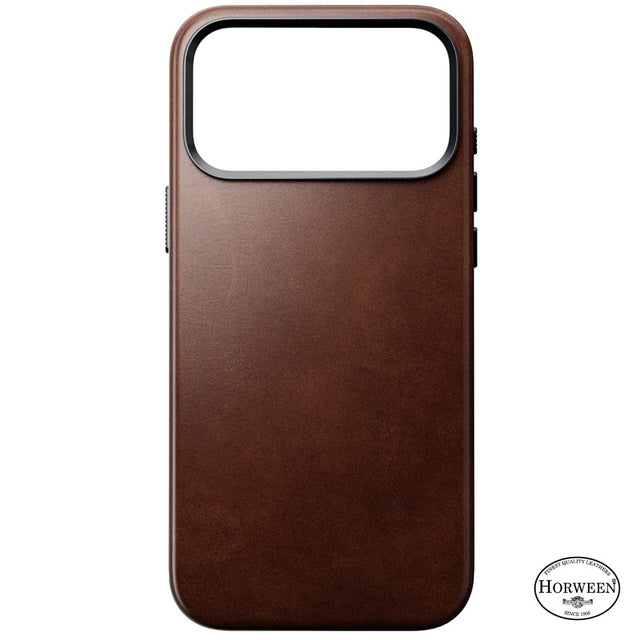 Coque Traditional Horween cuir iPhone 18 Pro Max / 17 Pro Max Rustic Brown