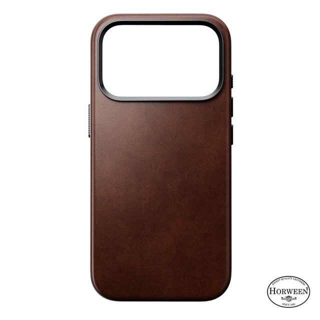 Coque Traditional Horween cuir iPhone 18 Pro / iPhone 17 Pro Rustic Brown